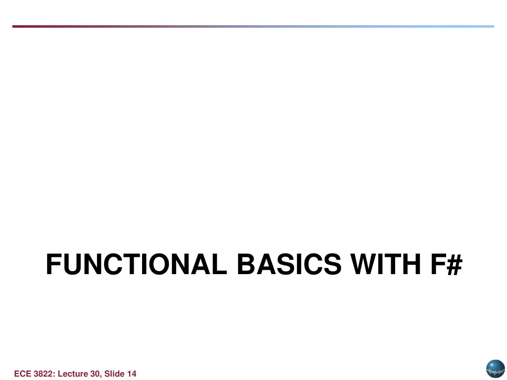 functional basics with f