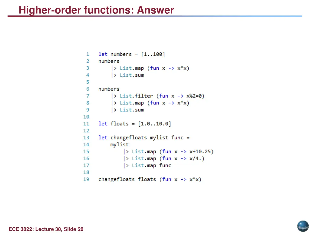 higher order functions answer