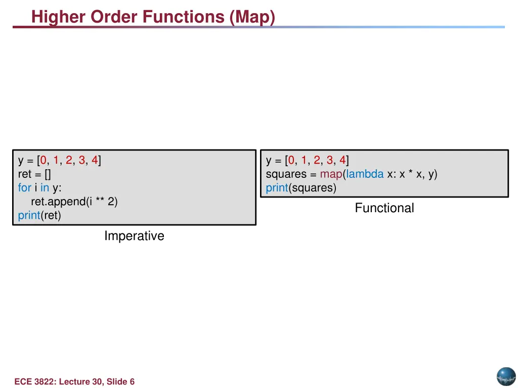 higher order functions map