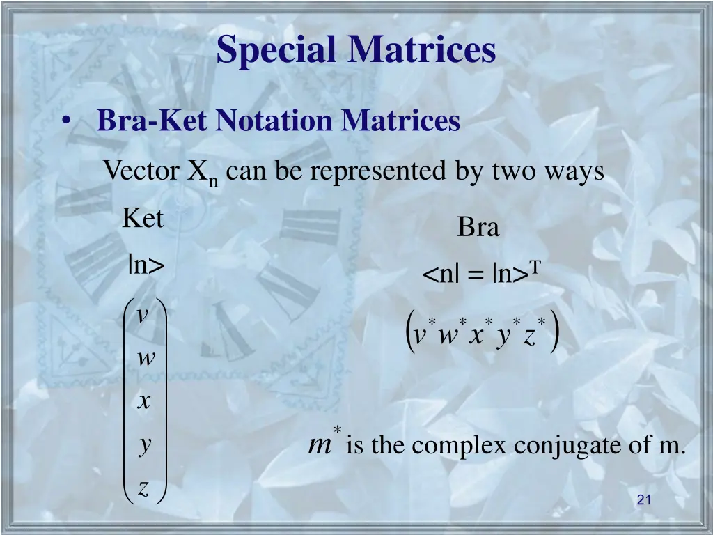 special matrices