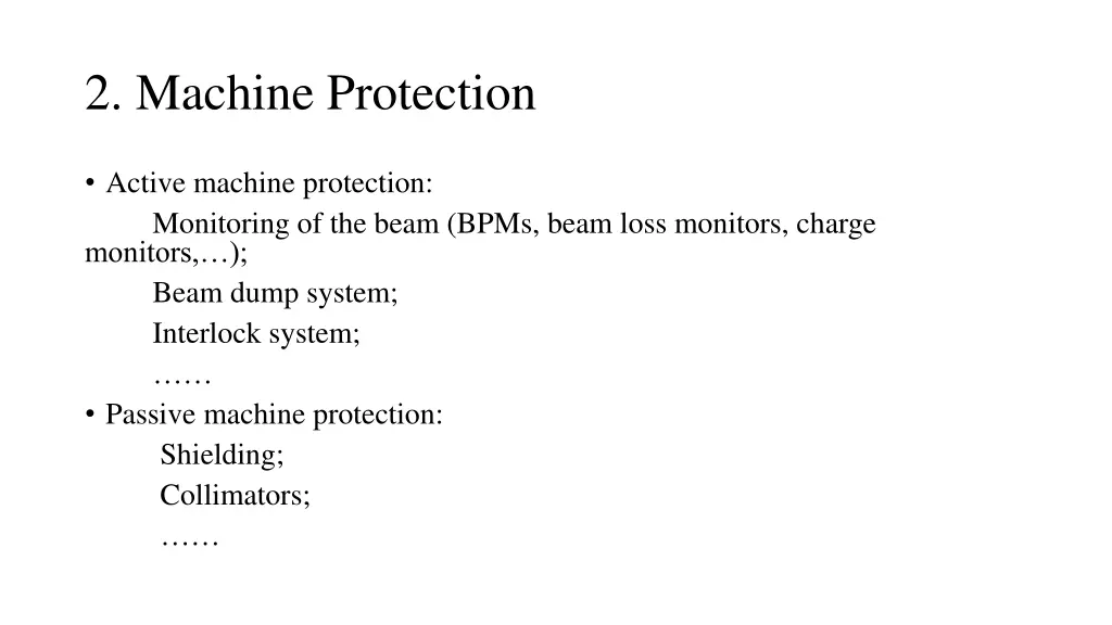 2 machine protection