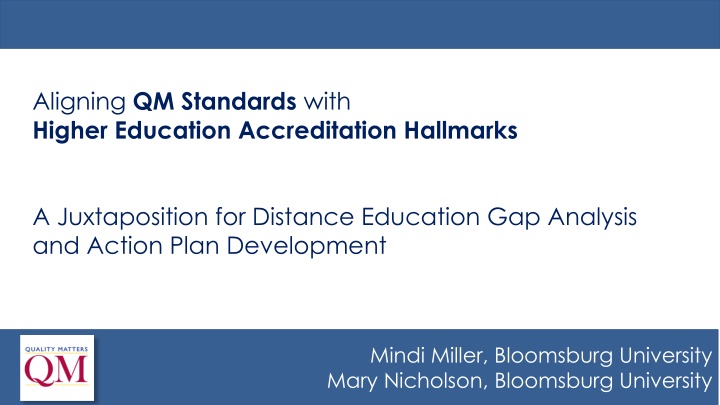 aligning qm standards with higher education