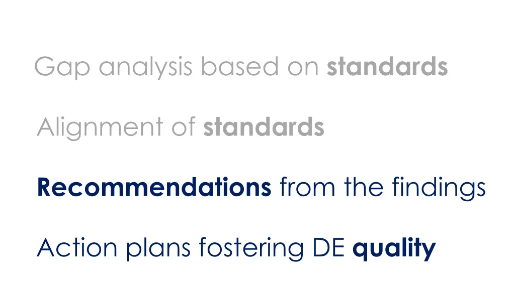 gap analysis based on standards 1