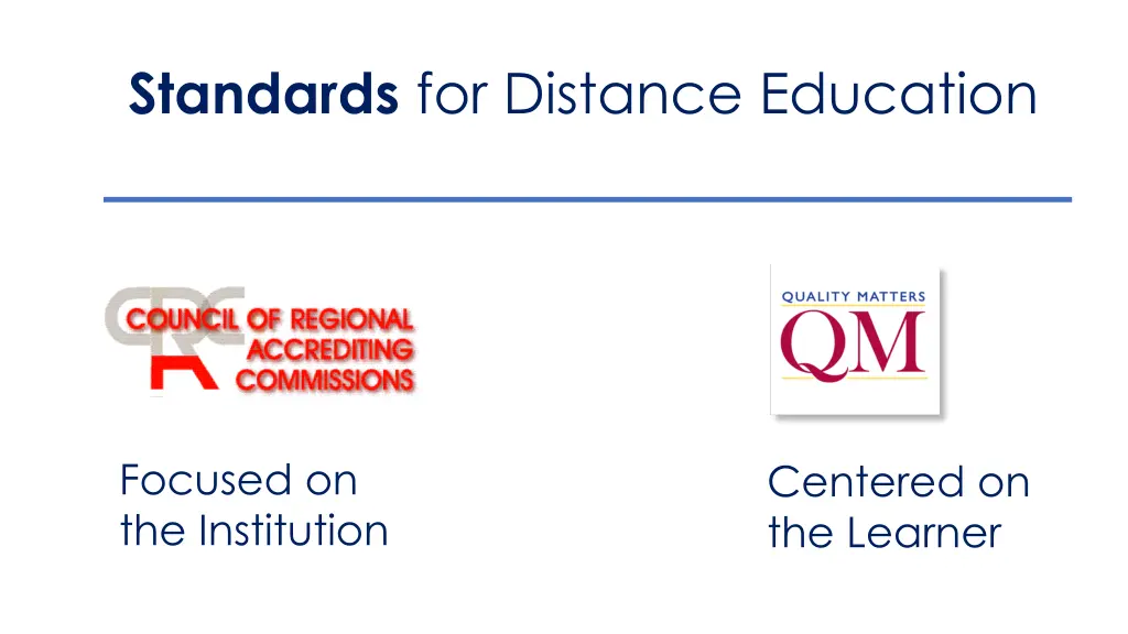 standards for distance education