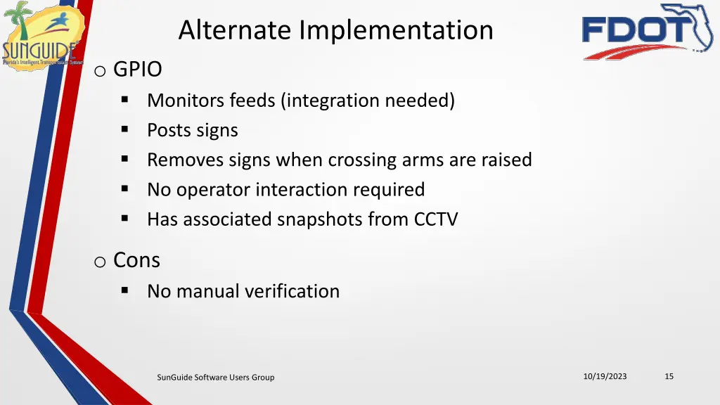 alternate implementation