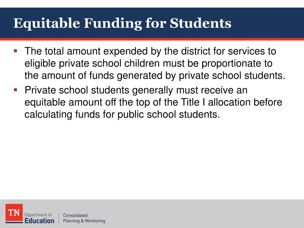 equitable funding for students
