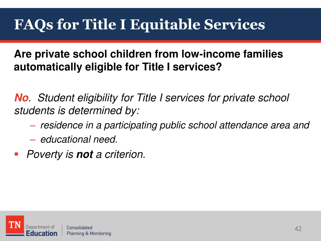 faqs for title i equitable services 2