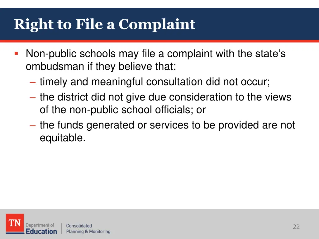 right to file a complaint