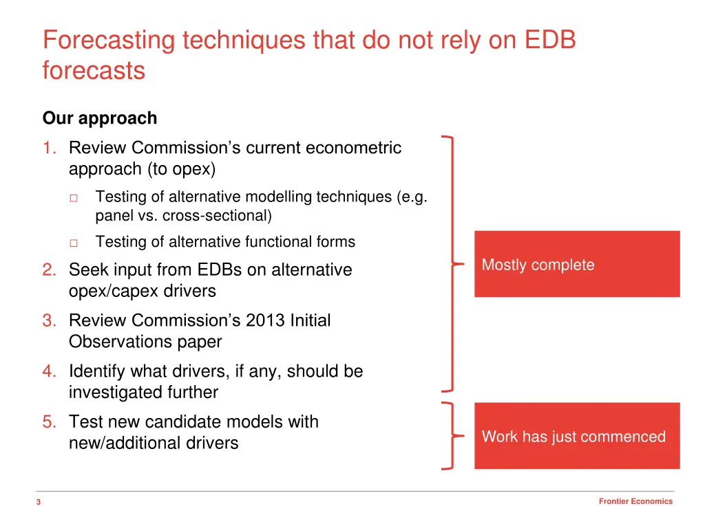 forecasting techniques that do not rely