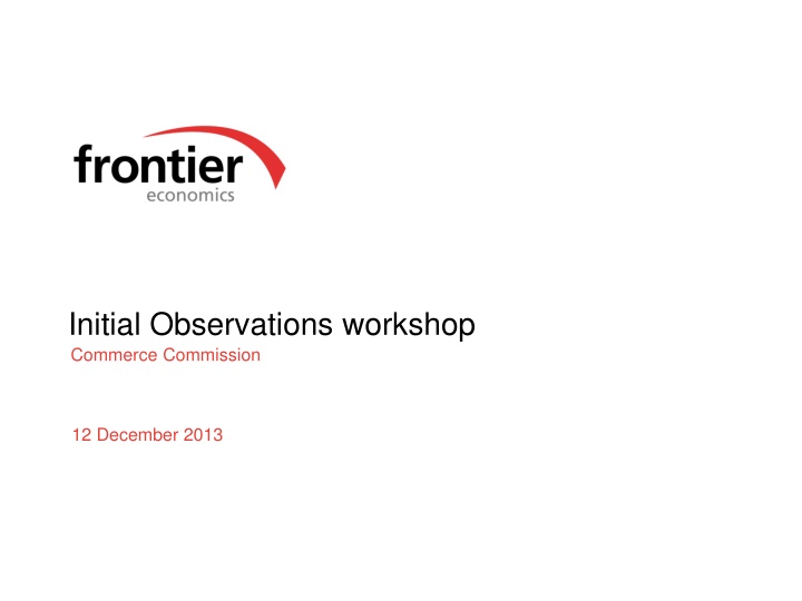 initial observations workshop commerce commission