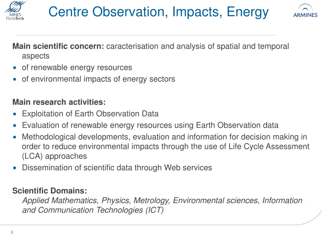 centre observation impacts energy 2