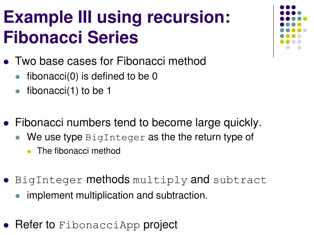 example iii using recursion fibonacci series 1
