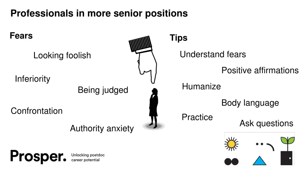 professionals in more senior positions