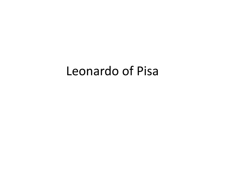 leonardo of pisa