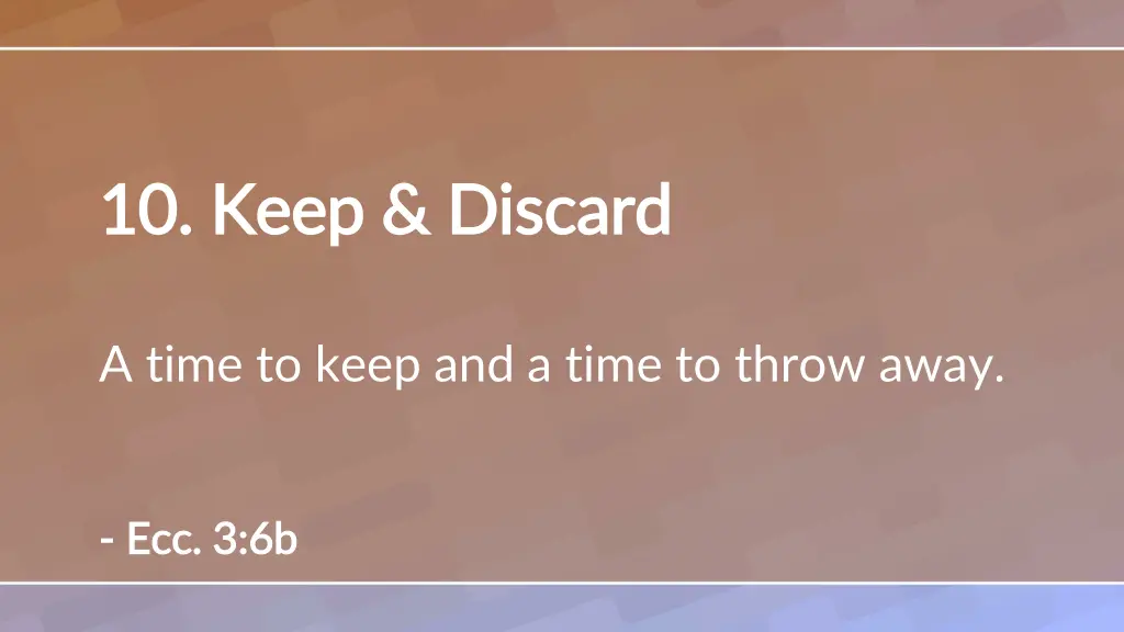 10 keep discard 10 keep discard