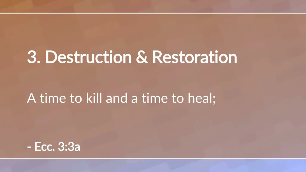 3 destruction restoration 3 destruction