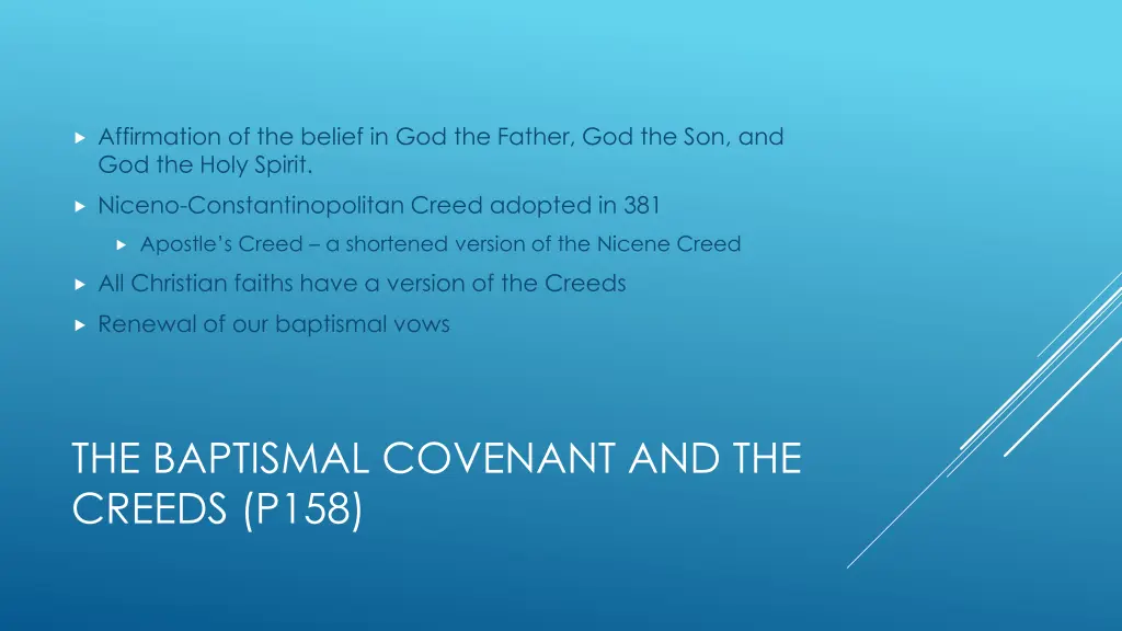 affirmation of the belief in god the father