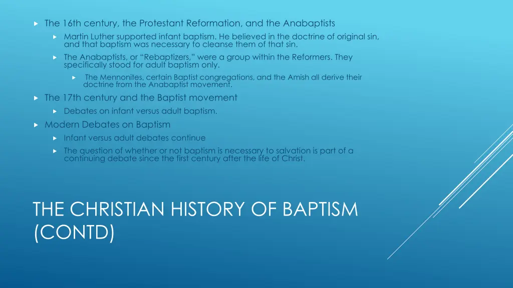 the 16th century the protestant reformation
