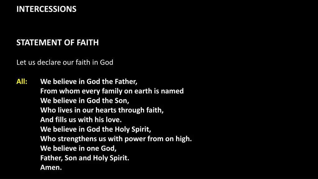 intercessions