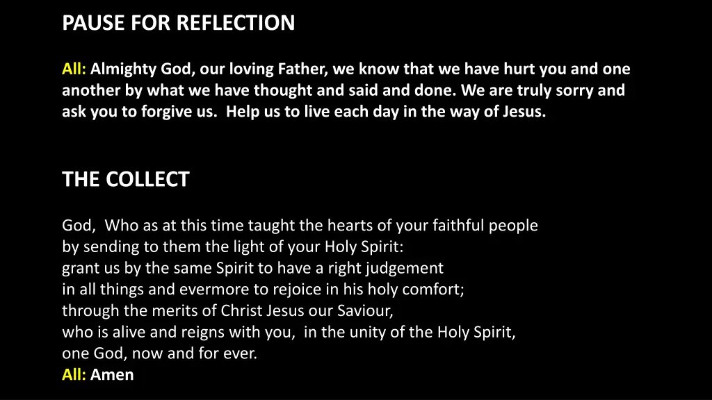 pause for reflection