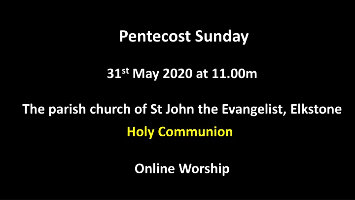 pentecost sunday