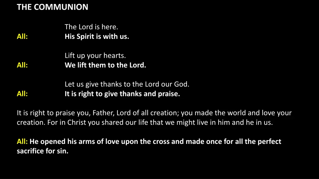 the communion