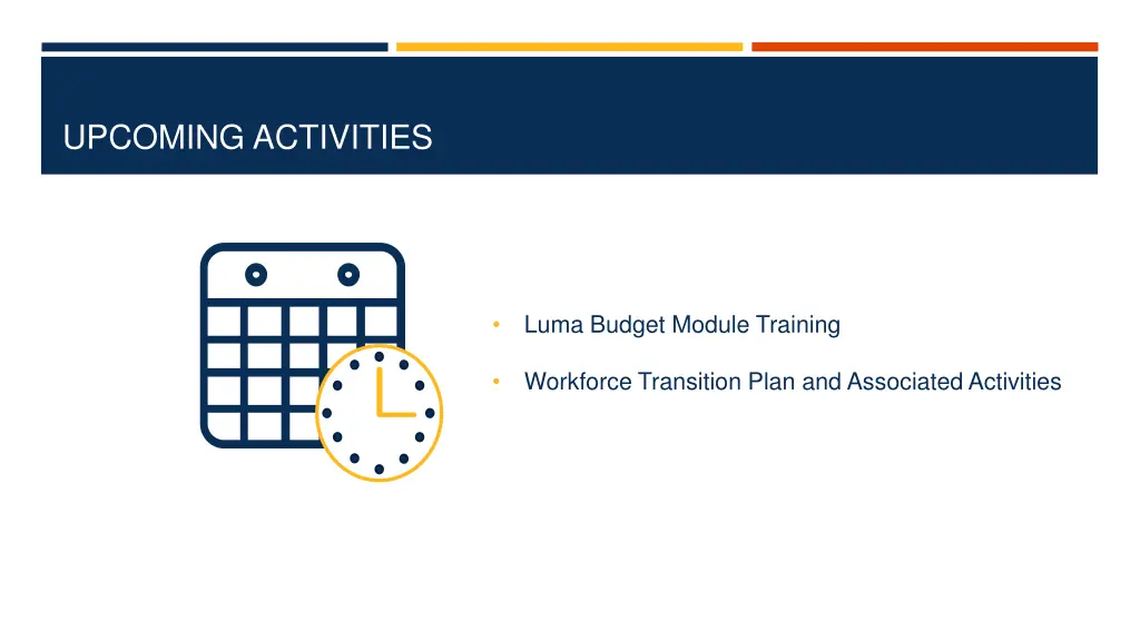 upcoming activities