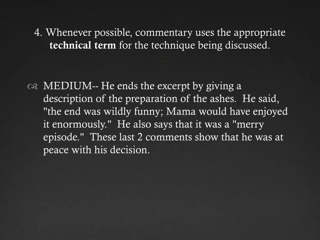 4 whenever possible commentary uses