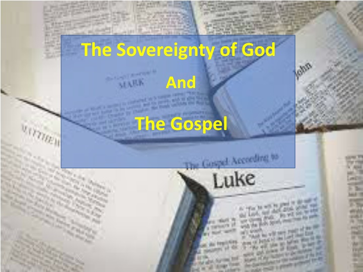 the sovereignty of god