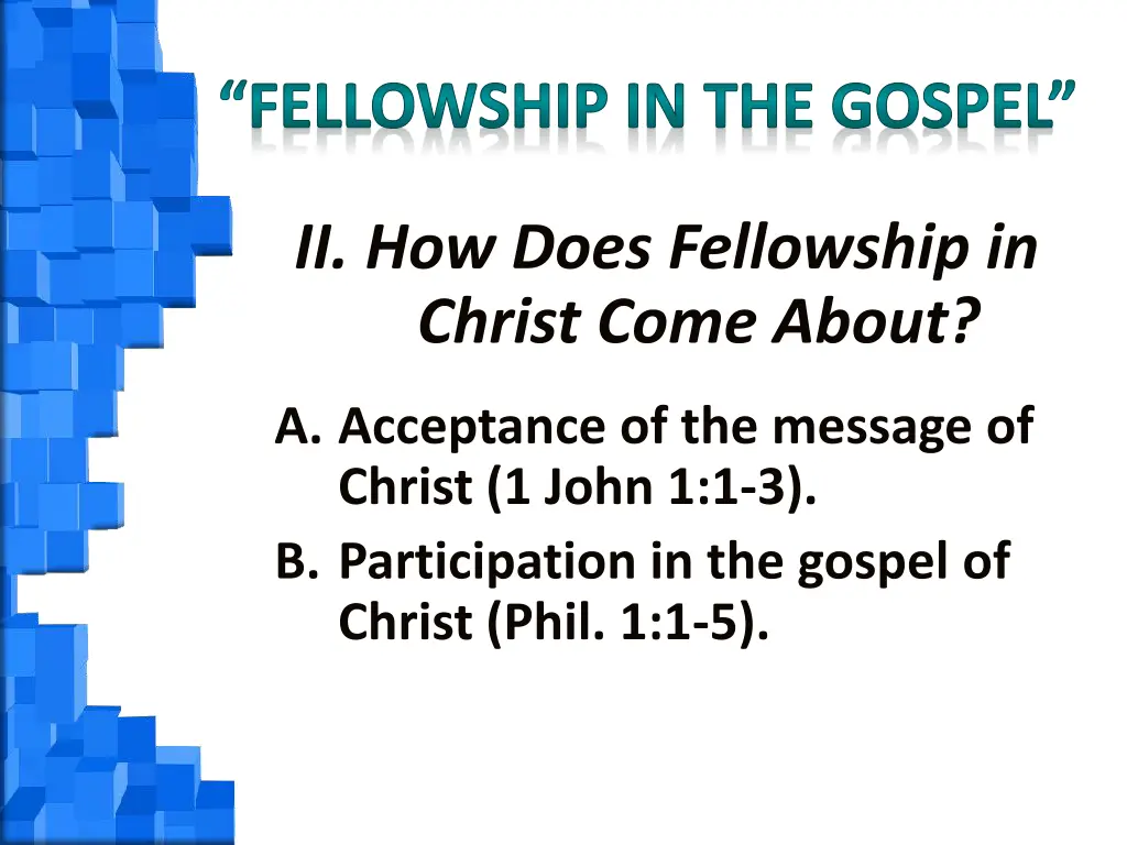 fellowship in the gospel 2