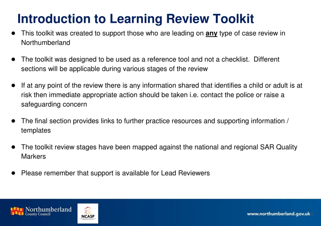 introduction to learning review toolkit this
