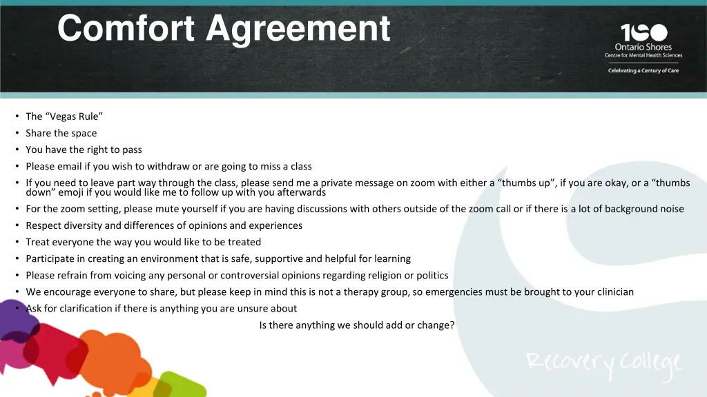 comfort agreement
