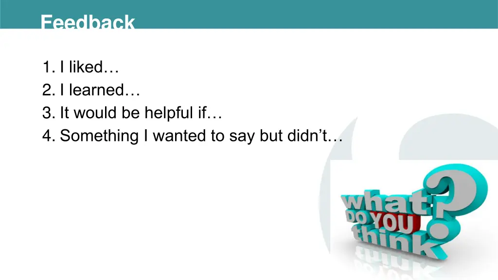 feedback