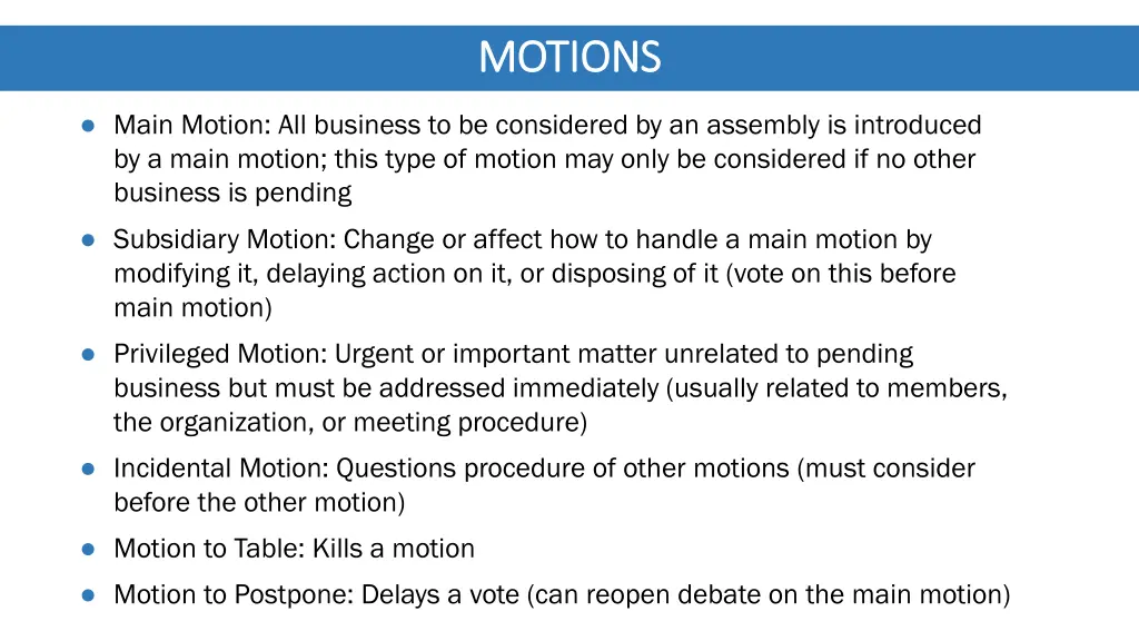 motions motions