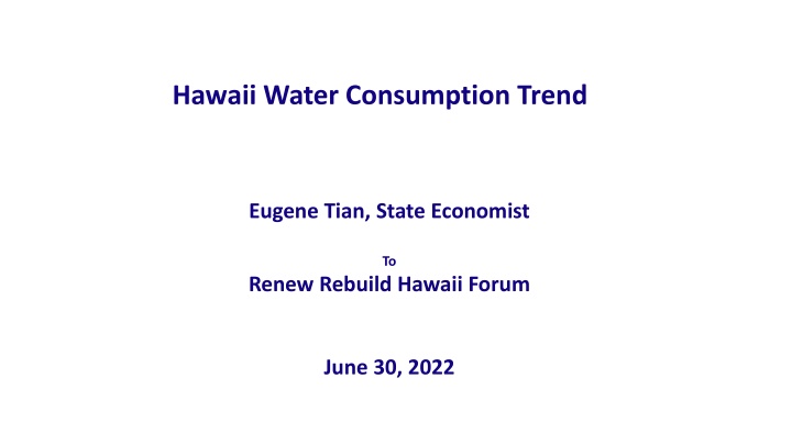 hawaii water consumption trend