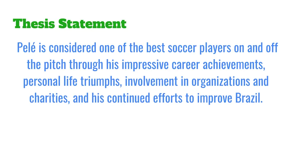 thesis statement pel is considered