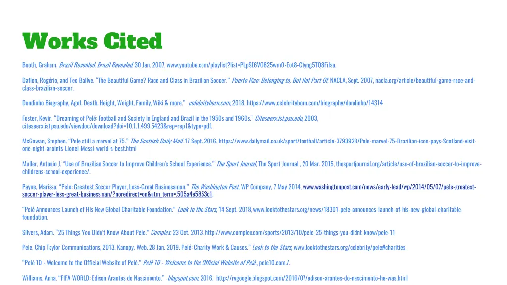works cited