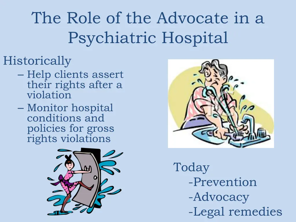 the role of the advocate in a psychiatric