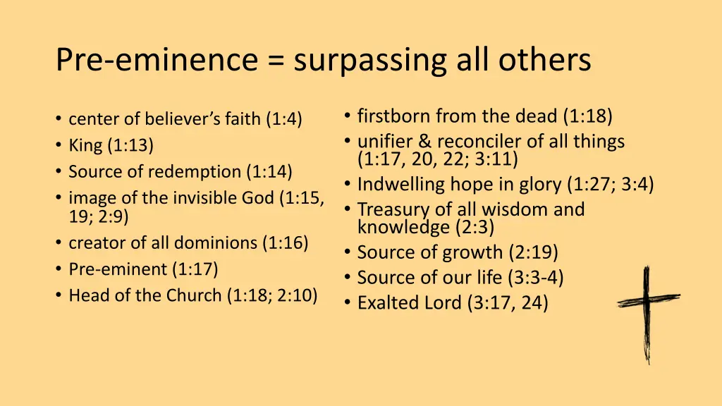 pre eminence surpassing all others