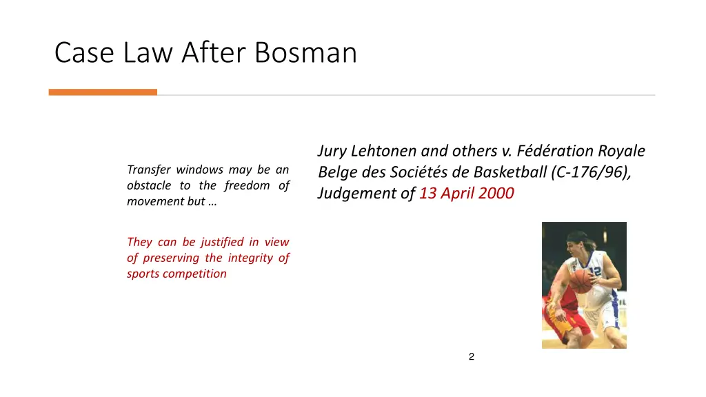 case law after bosman 1