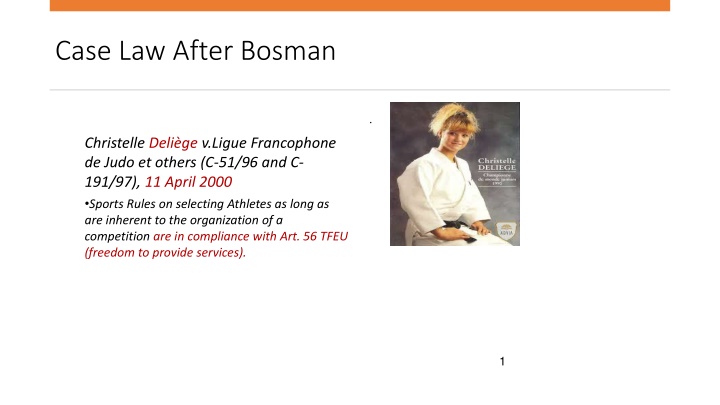 case law after bosman