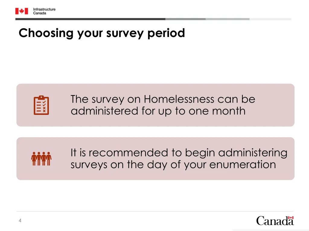 choosing your survey period