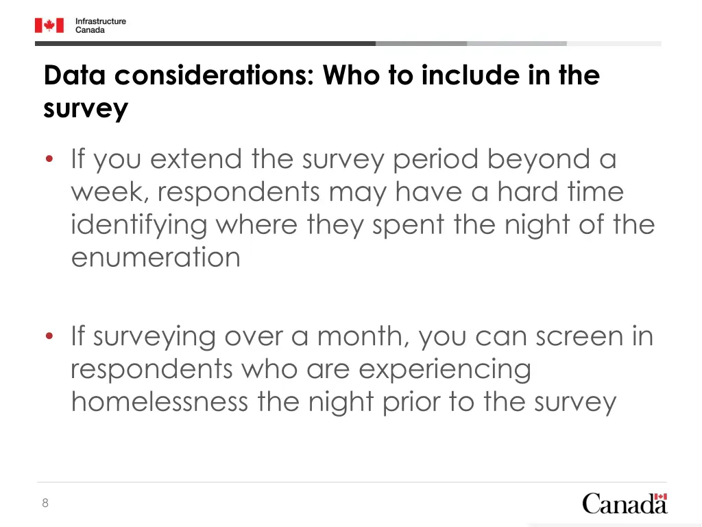 data considerations who to include in the survey