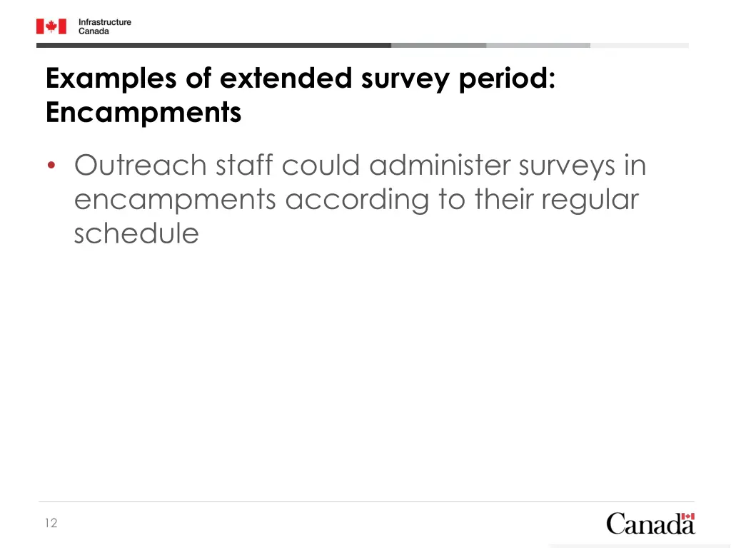 examples of extended survey period encampments
