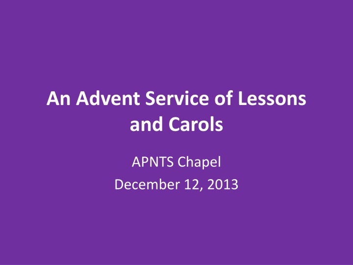 an advent service of lessons and carols
