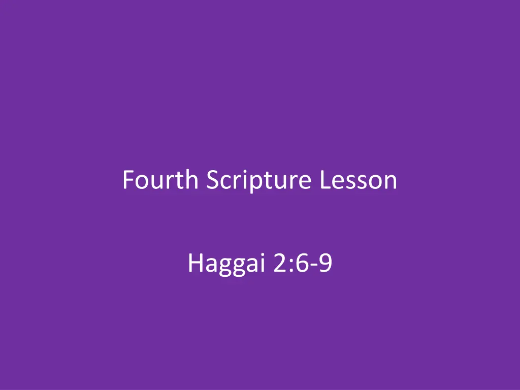 fourth scripture lesson