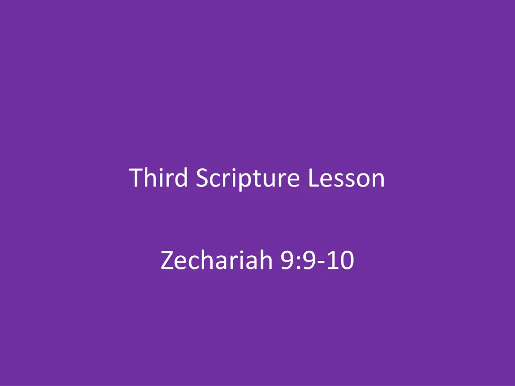 third scripture lesson