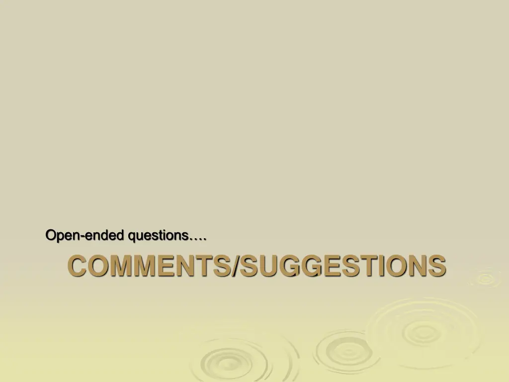open ended questions
