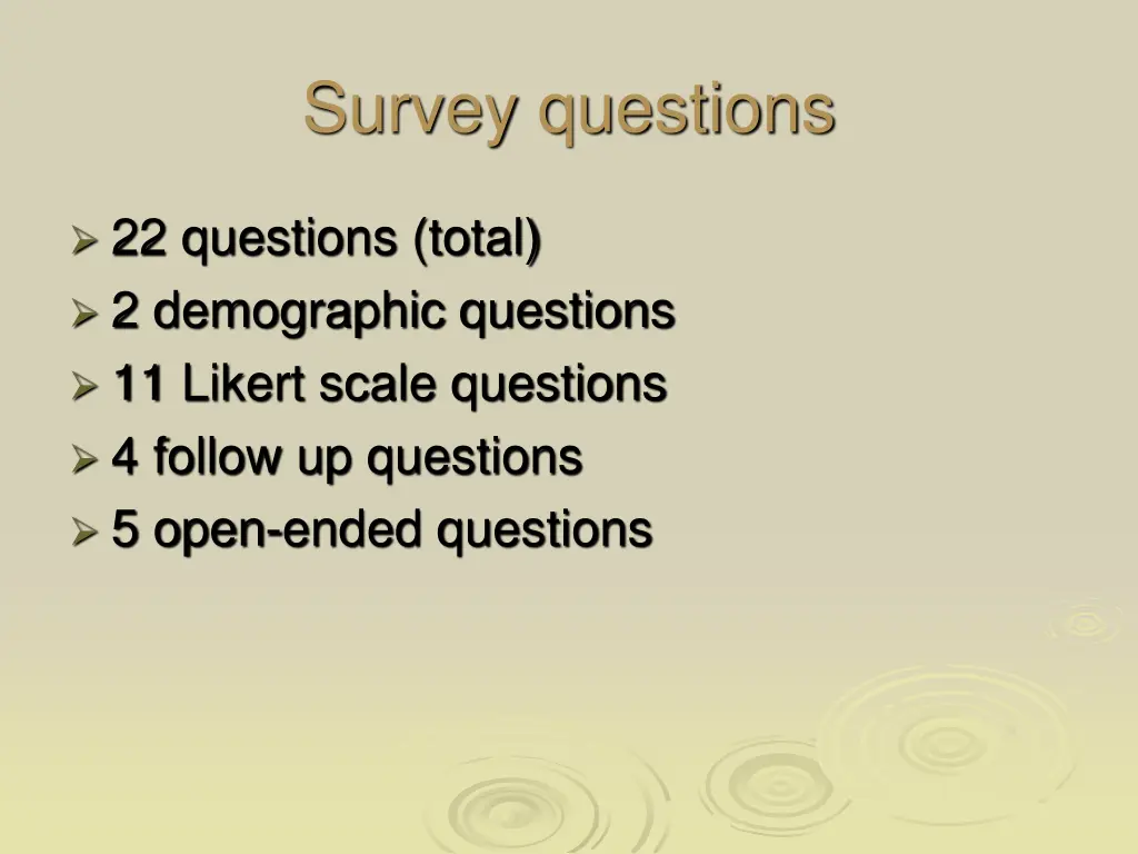 survey questions