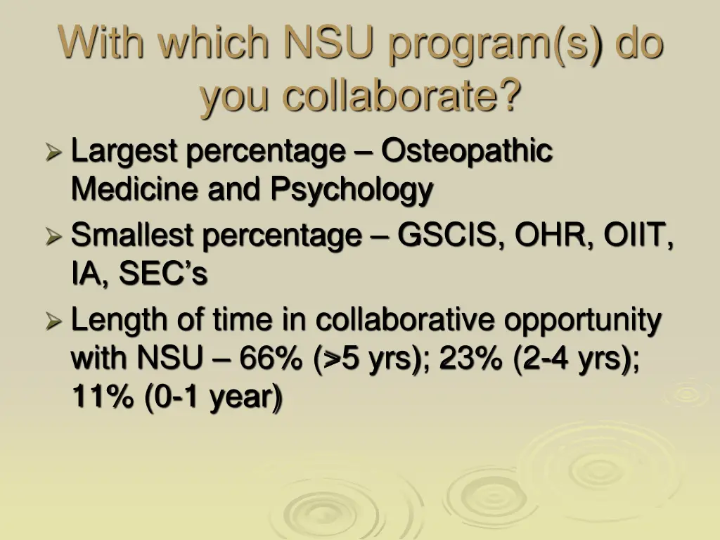 with which nsu program s do you collaborate